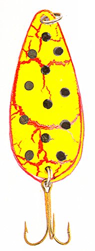 Sierra Spoon Lure, Bleeding Chartreuse/Black Dot, 1/2-Ounce