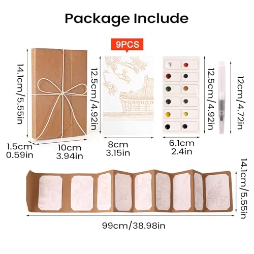 Set de pintura para viajes ultra compacto con bloc resistente para acuarelistas 5