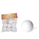 7 PALLE IN POLISTIROLO 4 CM BIANCO DA DECORARE DECORAZIONE DECOUPAGE FORME
