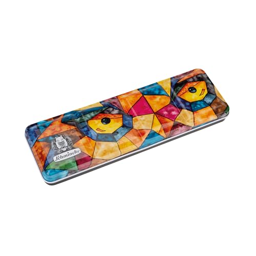 Schmincke – Akademie Aquarell Farbkasten, Vollsortiment 24 x 1/2 Näpfchen, 75 793 097, Metallkasten, hoch lichtechte Farbtöne, feine Künstler-Aquarellfarben