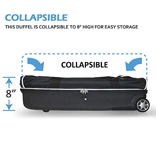 Travolution 28" Wheeled Drop-Bottom Duffel with Garment Rack Quietly Skate Wheels Men & Women for Luggage, Large Rolling Trim Duffel Bag by Travolution - Image 2