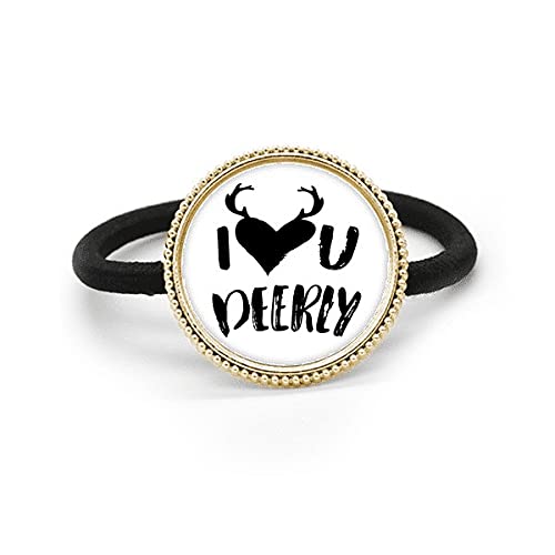 Élastique à cheveux métal argenté I Love You Deerly pour déclarer votre affection