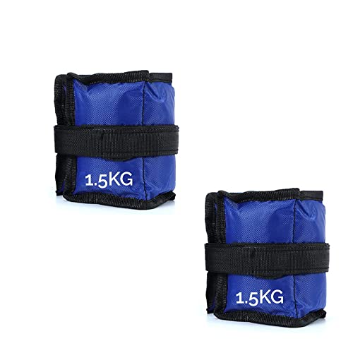 FFitness Poids Poignets et chevilles Wrist/Ankle Weights (2 x 1,5 kg) Poignets de cheville avec sangle réglable Sport Fitness Aérobic