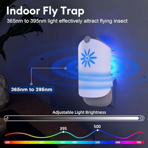Trampas para insectos voladores interiores que eliminan jejenes y mosquitos en el dormitorio 7