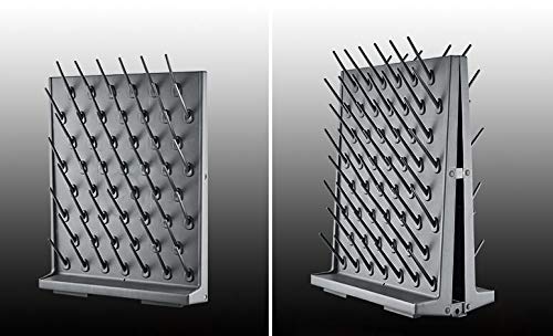 Fsyd Black 52 Pegs Lab Supply Drying Rack, Pegboard Bench-Top/Wall-Mount Laboratory Glassware 52 Detachable Pegslab Drying Draining Rack Cleaning Equipment #TOP7