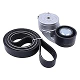 MOTOKU Accessory Drive Belt Tensioner Assembly with Pulley & Serpentine Belt for Dodge Ram 2500 3500 5.9L 1994-2002