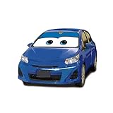 ナポレックス(Napolex) カーズ 車用サンシェード フロント用 吸盤不要 1350x700mm 普通車 SUV対応 ブルー収納 強烈な日差しを遮る カー用品 ディズニー DC-98