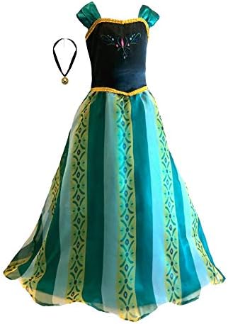 Cokos Box Girls Princess Coronation Dress Costume with Accessory, 4 Years, Green