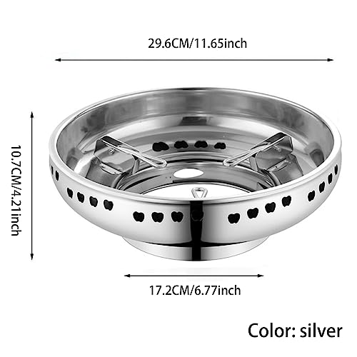 Support de poêle coupe-vent et feu en inox améliorant l'efficacité de cuisson - 8