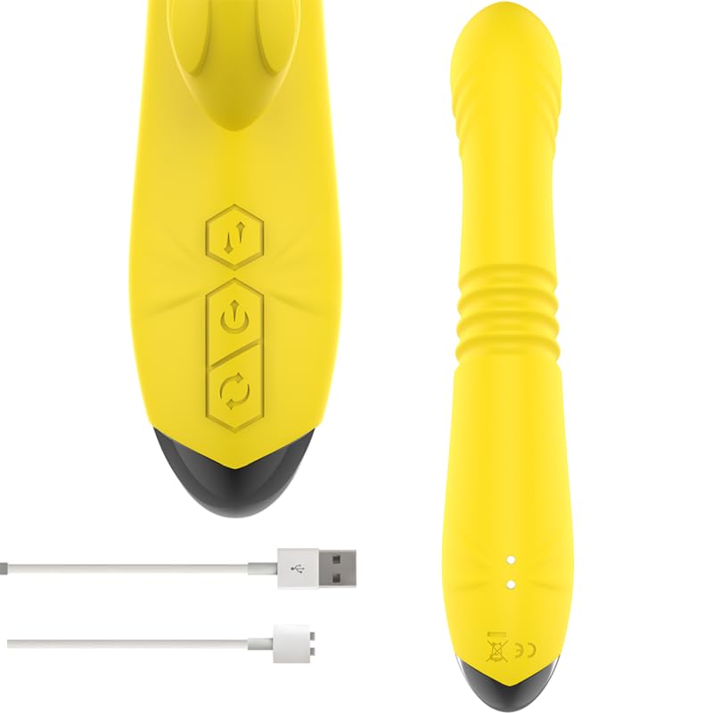 Intense - TOKY Multifunction Vibrator UP & Down with Clitoral Stimulator Yellow