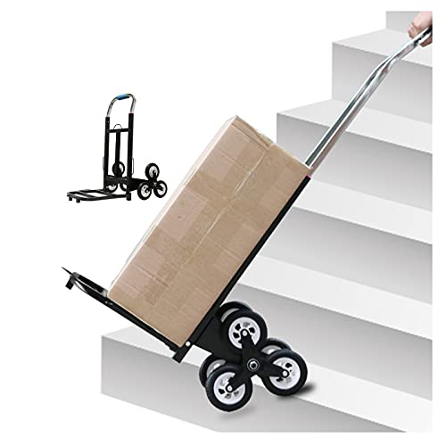 WYRMB Hand Trucks Stair-Climbing Wheel Trolley Portable Folding Hand Trucks Multifunctional Trolley with A Load of 100kg for Family Moving Shopping Luggage Transport Cart,