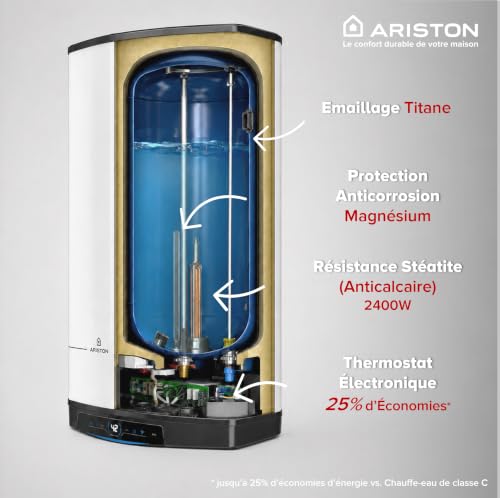 Chauffe eau électrique QUADRIS stéatite ARISTON 3060882 - vue 6