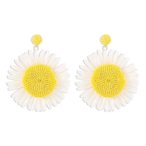 Boucles d'oreilles raphia bohème pour vos tenues de plage d'été
