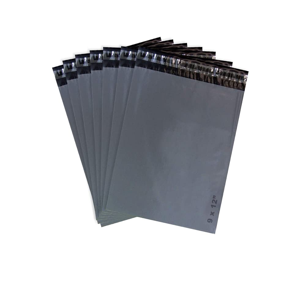 1000 x Grey Mailing Bag Postage Bags Plastic Bags Large (9" x 12") with Waterproof Self Seal Mailing Bags #L1024-1000 — image 1