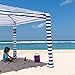 CoolCabana Beach Shade Tent - Easy Setup, UPF 50+ Protection, Large & Medium Sizes, Compact & Wind Resistant - Beach Cabana for The Whole Family - Navy Stripes, Large