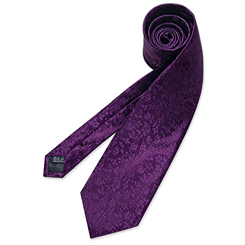 Image of DiBanGu Mens Paisley Tie Set Silk Woven Jacquard Necktie and Pocket Square Cufflinks Gift Set for Wedding Bussiness