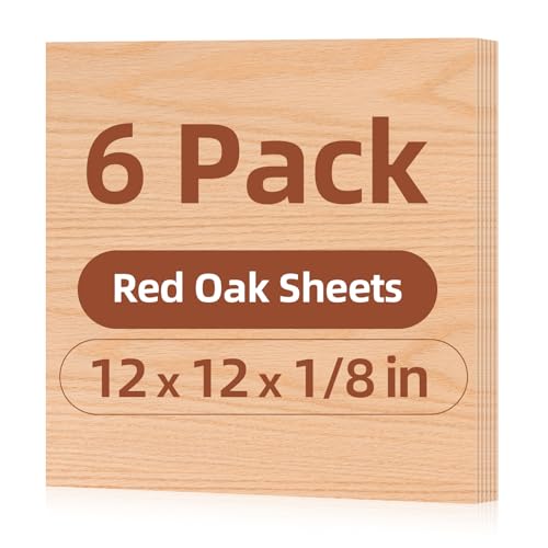 Rowood Oak Plywood Sheets 12x12 6 Pack