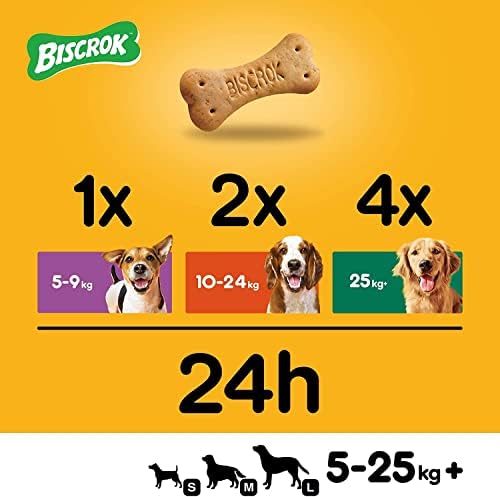 Pedigree Biscrok - Bone-Shaped, Multi-Mix Biscuits Dog Treats, Twin Pack, 2 x 500g