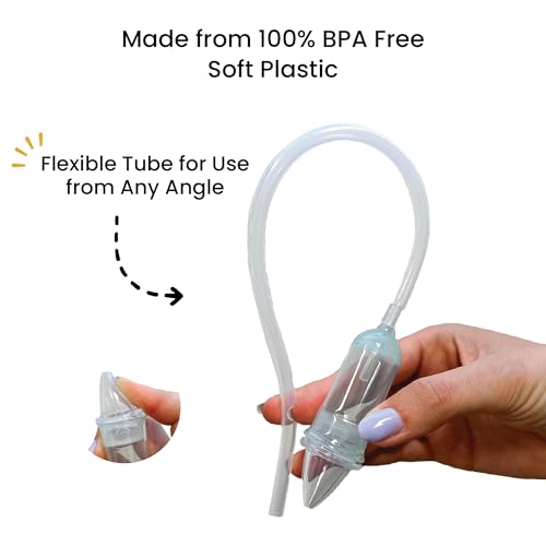 Image of Lulyboo Baby Nasal Aspirator with Case - Reusable BPA-Free Snot Sucker with Soft Tips, Gentle & Effective Relief for Congestion, Easy to Clean, Ergonomic Design for Newborns & Toddlers