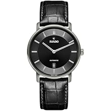 Rado - DiaMaster Thinline Automatic - Men - Swiss - Platinum CeramosTM case - Sapphire Crystal Dial - Black Leather Strap - 72 Hours Power Reserve - Automatic - 41 mm
