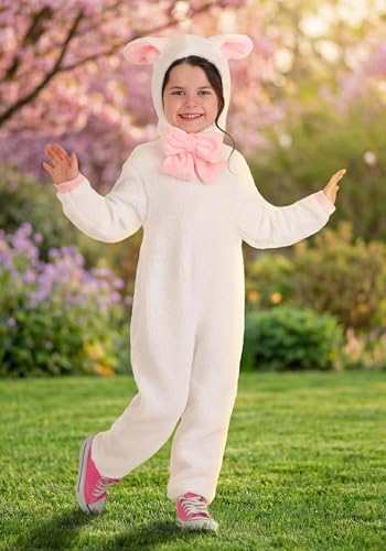 Disfraz infantil de oveja con jumpsuit y orejas blanco miniatura 2