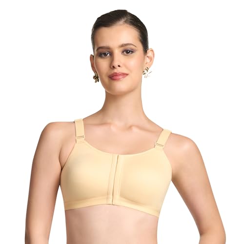 Image of TRYLO Cotton Riza Women's Non-Padded Non-Wired,Full Coverage,Seamless Front Open Bra