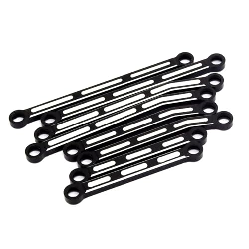 RC Upgrade Accessories for Traxxas for TRX4M for Bronco for Defender 1/18 RC Crawler Car Upgrade Parts Metal Linkage Tie Link Rod Kit Heightened Decoration Accessories(Black)