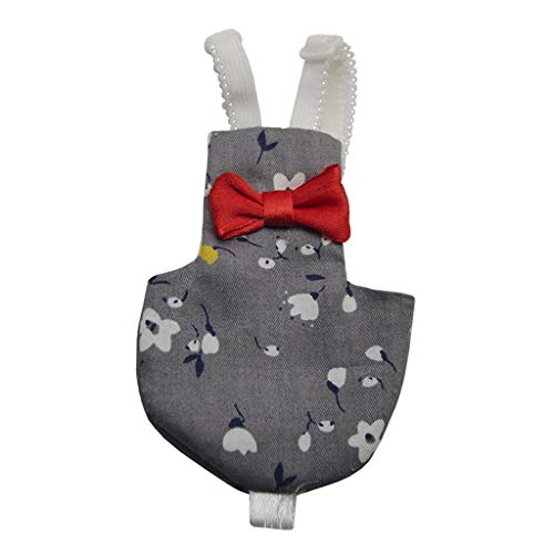 H HILABEE Verpakking met 2 zachte luiers voor vogels, ademende stoffen luiers, voor vogels, grijs, blauw, M - Afbeelding 7