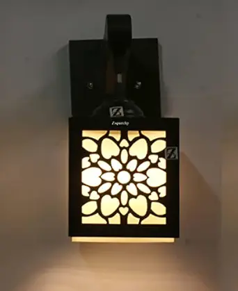 ONECYA ROYAL FANCY Round Wooden Wall Light/Wall Hanging Lamp for Bedroom, Pendant Light Indoor and Outdoor Electric (Pack of 1) Downcya015