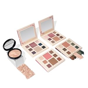 LAURA GELLER NEW YORK Party in a Palette, Ready to Jetset! + Baked Balance-n-Brighten Powder Foundation, Porcelain