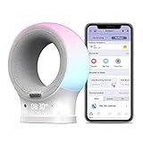 Hubble Connected - Eclipse+ - Portable Soother, Kids & Baby Audio Monitor - 7-Color Night Light & Speaker - Digital Clock, Baby White Noise Machine, Sleep Trainer Wi-Fi Connectivity - HCSECLPX-CA