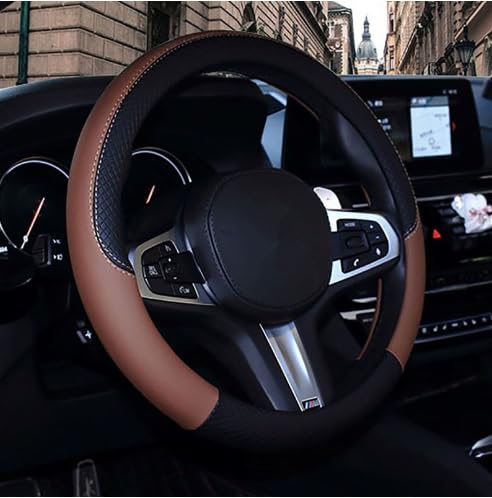 Capa de volante de carro de couro PU projetada com material antiderrapante respirável,