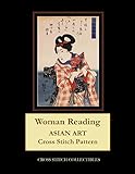 Woman Reading: Asian Art Cross Stitch Pattern