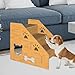 Gralara Pet Dog Stairs Ladder Cat Stairs Lightweight Anti Slip Versatile Dogs Ramp Portable Dogs Steps Dog Ladder for Indoor High Bed, 3 Layers