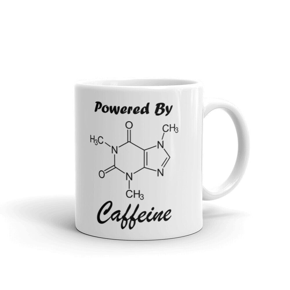 KALIDHAR Powered Caffeine Molecule Geek Nerd Premium Laboratory Cup Gift Coffee Tea Mug Printed Coffee and Tea Ceramic Mug- 11OZ Ceramic Coffee Mug