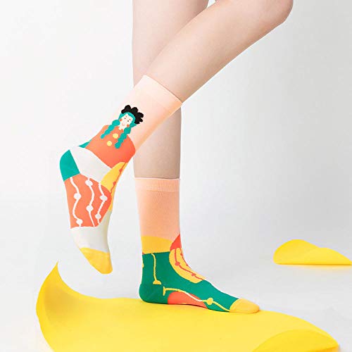 Socks with a sense of design, girls who blow bubbles, stockings, cute personality cotton socks2