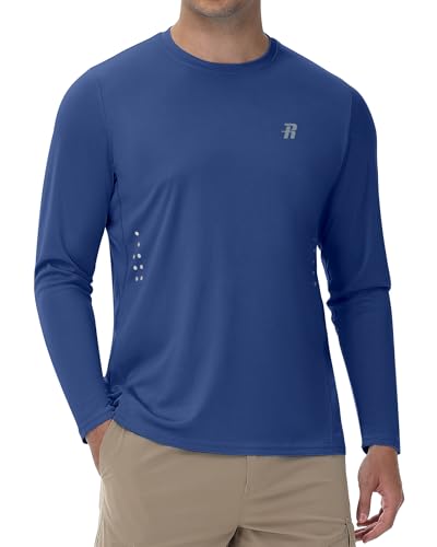 Camisas de protección solar UPF 50+ de manga larga transpirable para deportes de hombre