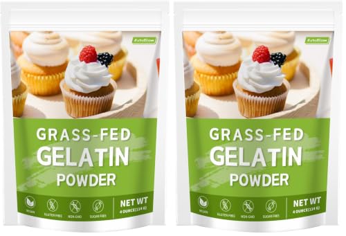 Image of Unflavored Beef Gelatin Powder 4 Ounce, Premium Versatile Thickening Agent (Pack of 2)