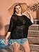Milumia Women's Plus Size Sexy Short Sleeve See Through Sheer Mesh Tee Shirt Top Festival Concert Outfits Black XX-Large Plus