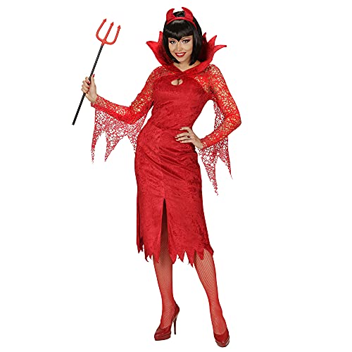 W WIDMANN MILANO Party Fashion - Costume de diable, robe, cornes, Satan, démon, horreur, Halloween, carnaval