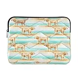 Ewusp Cute Dogs - Funda protectora para portátil de 14 pulgadas, impermeable, a prueba de golpes, bolsa de transporte para computadora, portátil, tablet, 34 x 26 x 2 cm