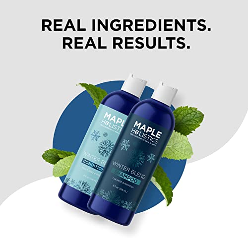 Sulfate Free Hard Water Shampoo And Conditioner - Hard Water Hair Treatments Of Product And Minerals With Five Mint Essential Oils For Replenishing Hydration And Hair Shine - Paraben & Cruelty Free #TOP5