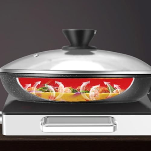 Wok antiadherente de piedra de 30 cm con mango miniatura 2