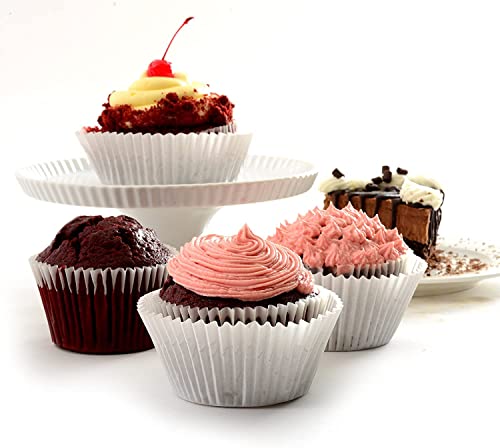 1500 Jumbo Cupcake Muffin Liners 2 1/4" X 1 7/8" | Large Tall White Fluted Baking Cups Cupcake Liners by HOUZZKINGZ USA - Used condition - Image 4