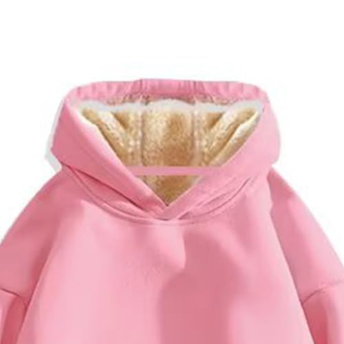 Kids Fleece-Lined Hoodies Set 2 Piece Thick Warm Joggers Sweatpants Sweatsuits Boys Girls Winter Padded Tracksuits2