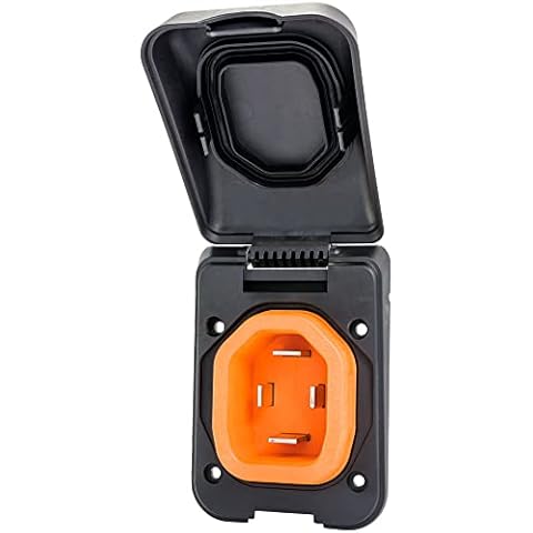 SmartPlug BM32PB Non-Metallic Inlet and Cover Assembly - 32 Amp, Black Cover
