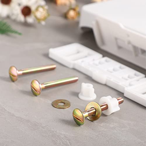 4 Pcs Toilet Screws For Seat Toilet Seat Bolts 2.75 Inch Toilet Hinge Replacement Parts With 4 Nuts And 4 Washers For Top Mount Toilet Seat Hingestoilet Seat Screws Replacement (Iron) #TOP6