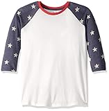 Alternative Kids' Big Baseball Printed eco-Jersey-Youth t-Shirt, Stars, YL