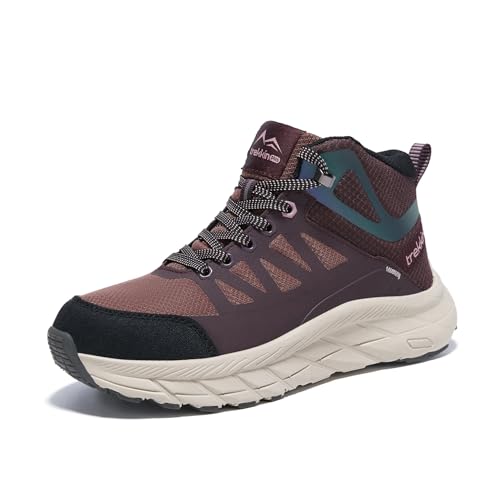 Men's Waterproof Shoes Hiking Trekking Trails Outdoor Lightweight Slip Resistant Cushion Sole Comfortable Work Shoes Walking Boot