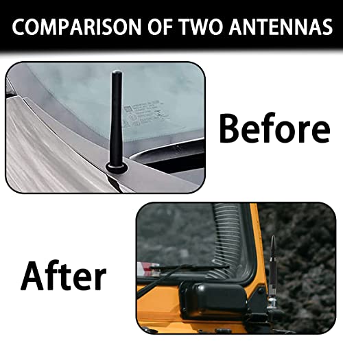Aukepo American Flag Car Antenna, 5.5 Inch Am/Fm Radio Short Antenna, Aluminum Heavy Duty Auto Replacement Accessories, Universal Vehicle Exterior Decoration For Truck, Pickup, Suv (Black/Flag) #TOP3